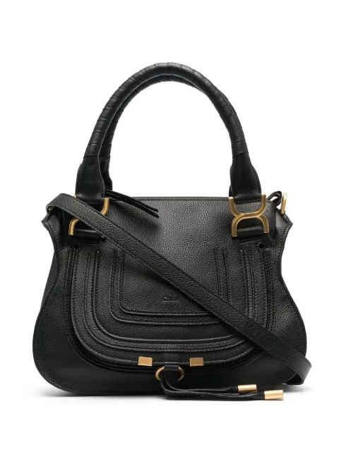 Chloé small Marcie leather tote bag Black CHC22AS628I31