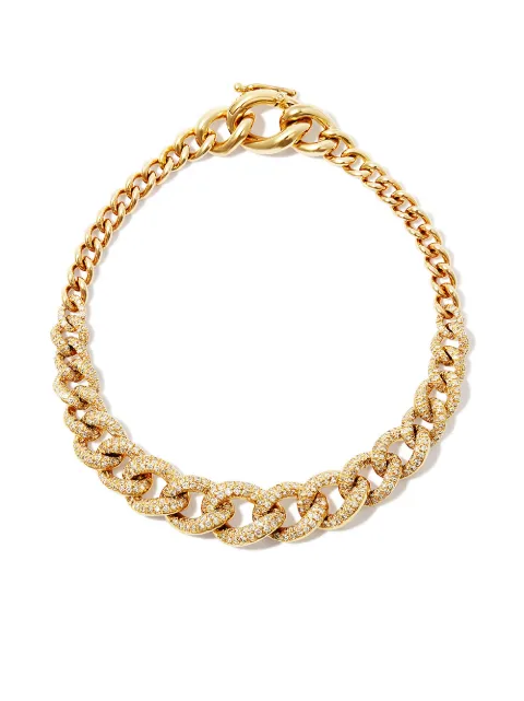 SHAY 18K yellow gold diamond gradual pave link bracelet Gold SB356