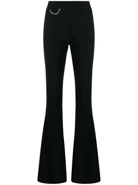 DSQUARED2 logo-chain flared trousers Black S75KB0328S60567