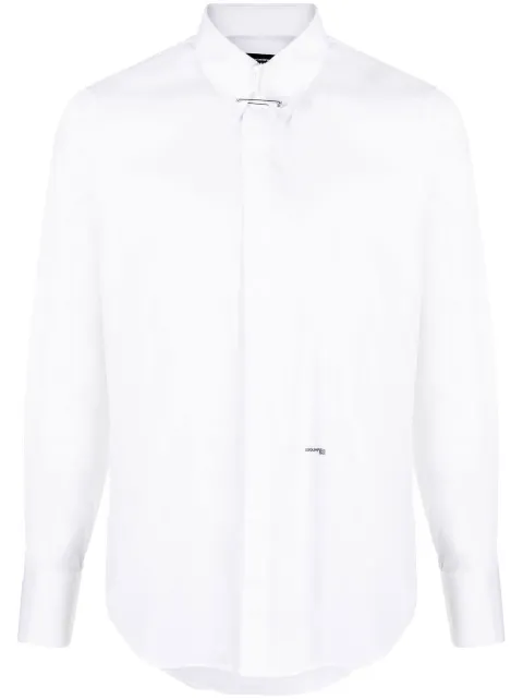 DSQUARED2 Easy slim pin collar shirt White S74DM0709S44131