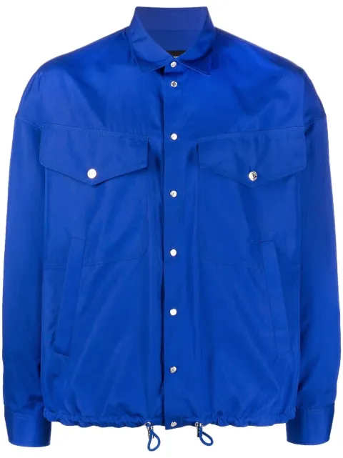 DSQUARED2 logo-print button-up shirt Blue S74DM0693S36275
