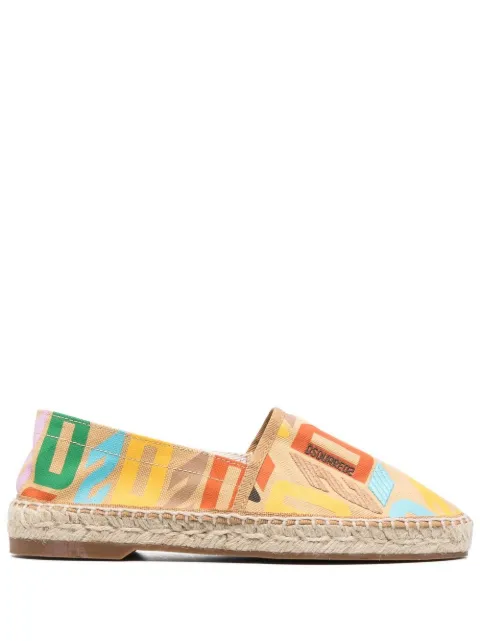 DSQUARED2 all-over logo-print espadrilles Yellow ESW001525406156