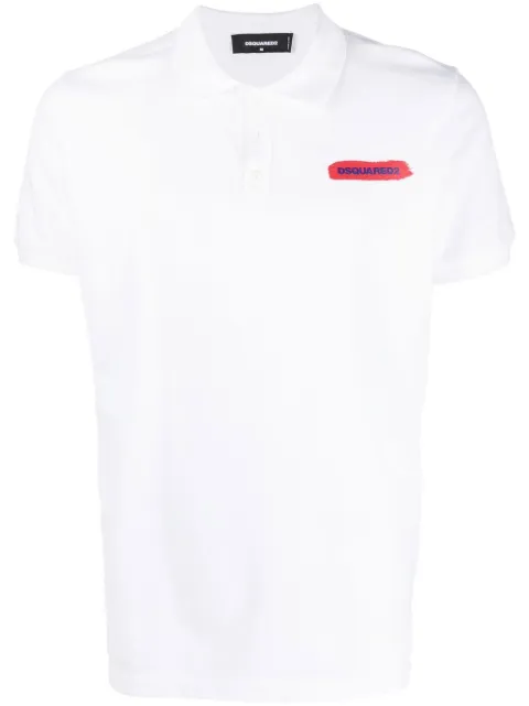 DSQUARED2 logo-print polo shirt White S74GL0073S22743