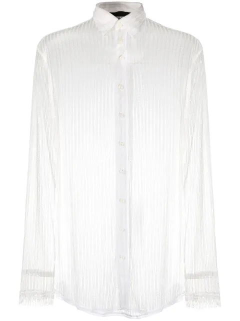 DSQUARED2 sheer lace long-sleeve shirt White S74DM0727S60599