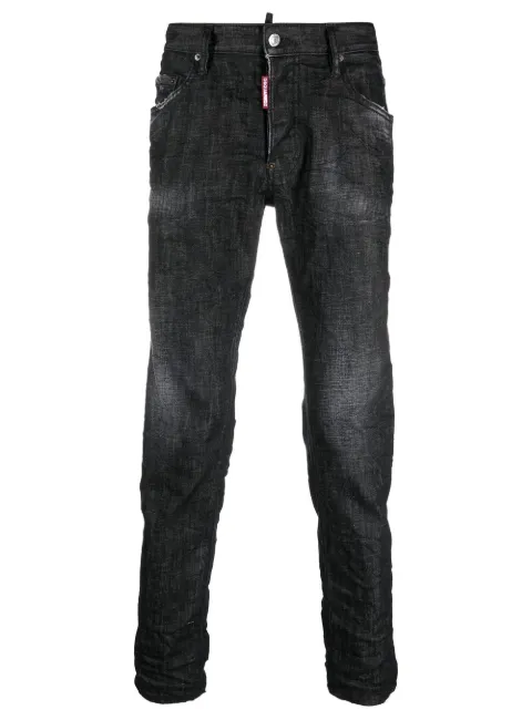 DSQUARED2 distressed skinny-cut jeans Black S74LB1228S30357