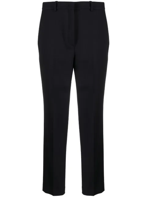 Incotex cropped virgin-wool trousers Blue 172832D1212