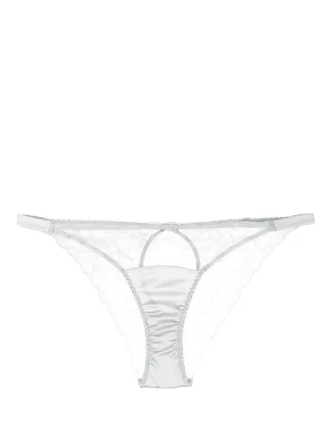 Fleur Of England Sigrid Ouvert lace briefs Grey SIGRIDEMBROIDEREDOUVERTBRIEF