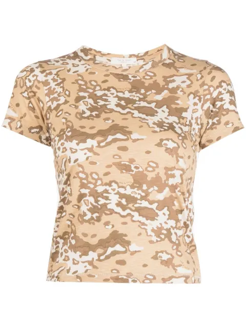 rag & bone camouflage-print short-sleeved T-shirt Brown WCC22FT010YT10