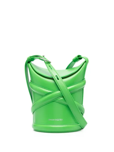 Alexander McQueen The Curve bucket bag Green 6564671YB42