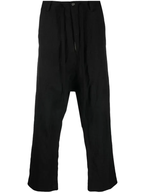 Uma Wang drop crotch trousers Black UM3521A02W2