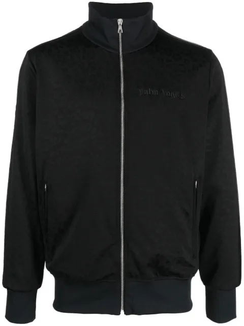 Palm Angels logo-print track jacket Black PMBD001F22FAB0091001