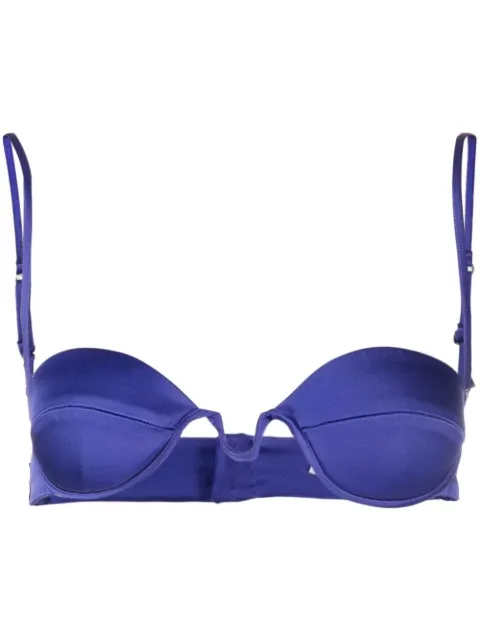 Stella McCartney wired satin bra top Purple 6T00213AU309