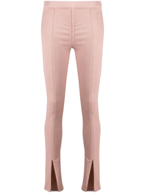 Rick Owens DRKSHDW slit-detail leggings Pink DS01C6317SDO