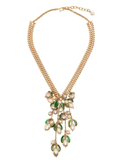 Gripoix pearl-embellished chain necklace Gold DPBOG6575