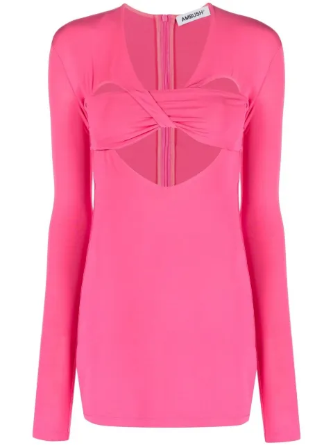 AMBUSH cut-out detailing dress Pink BWDB026S23JER0013200