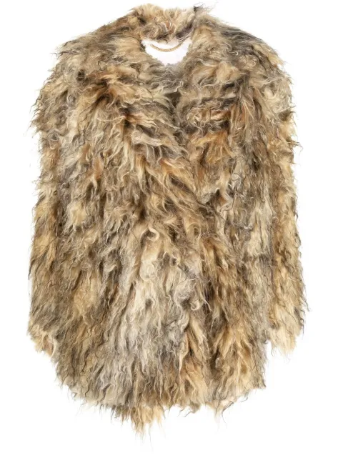 BECAGLI faux-fur oversize coat Neutrals KW215A