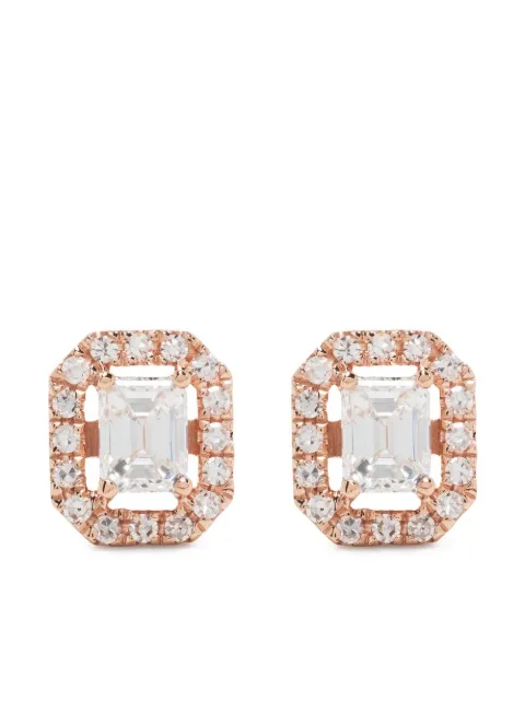 SHAY 18K rose gold mini me diamond halo earrings Gold SKE5RGDIA