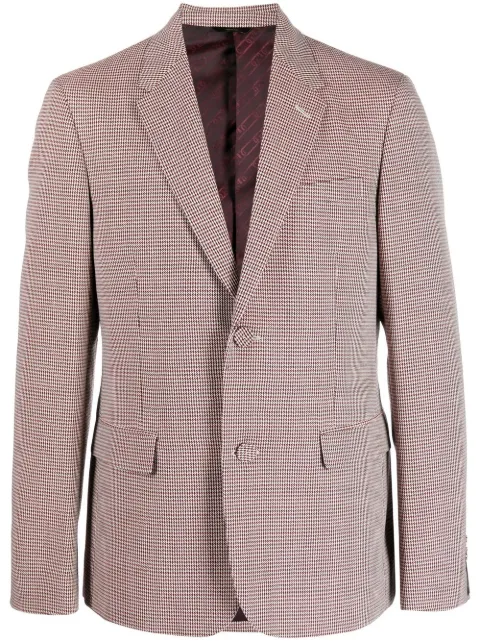 FENDI single-breasted houndstooth blazer White FJ0686AL5B