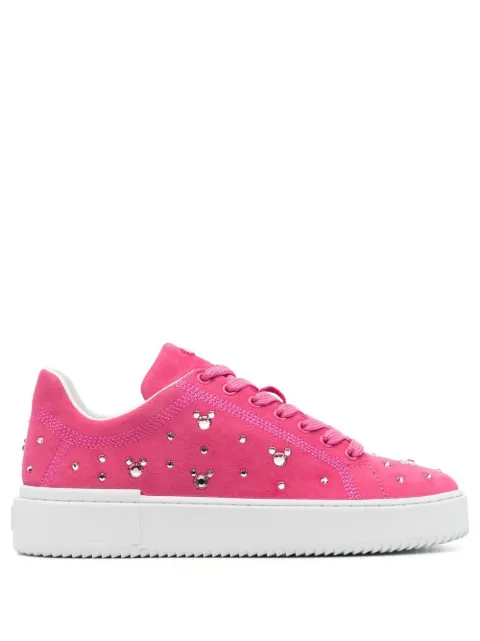Stuart Weitzman crystal-embellished suede sneakers Pink SC863SUY