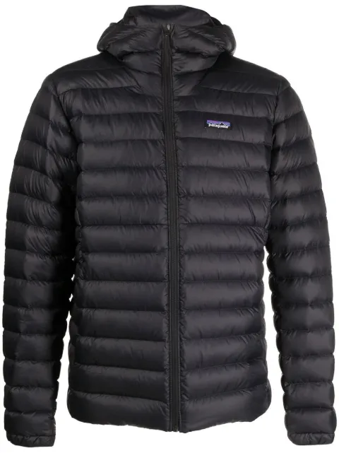 Patagonia logo-patch padded down jacket Black 84702BLK