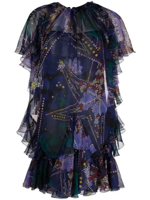 DSQUARED2 ruffle-detail mini dress Blue S72CV0338S76473
