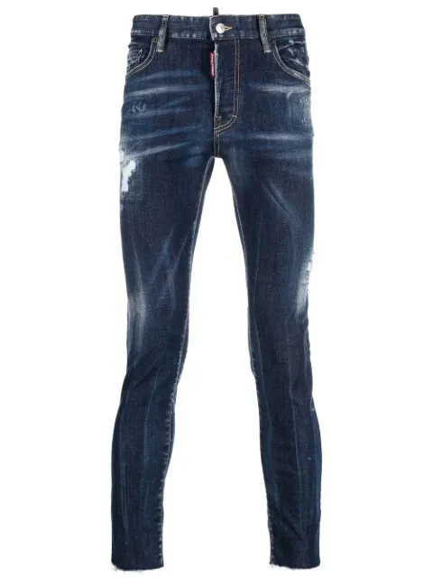DSQUARED2 distressed slim-fit jeans Blue S71LB1098S30789