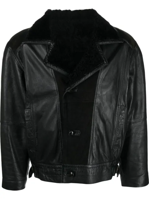A.N.G.E.L.O. Vintage Cult 1980s sheepskin jacket Black ANG680B