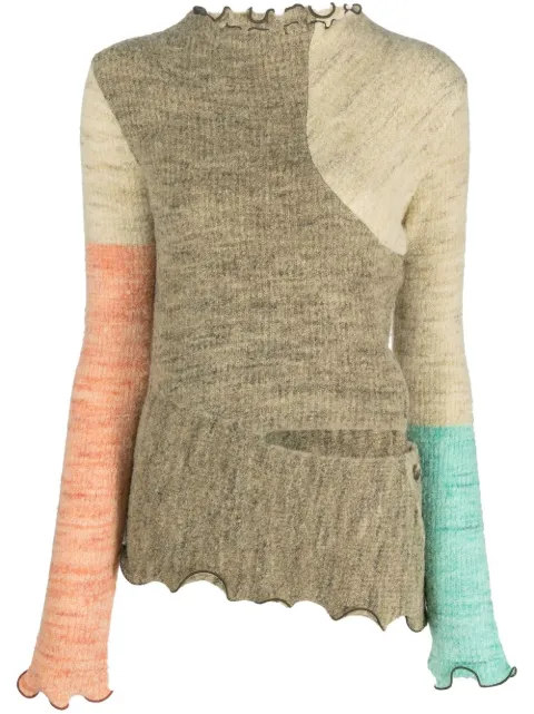 Andersson Bell colour-block fitted jumper Neutrals ATB762W