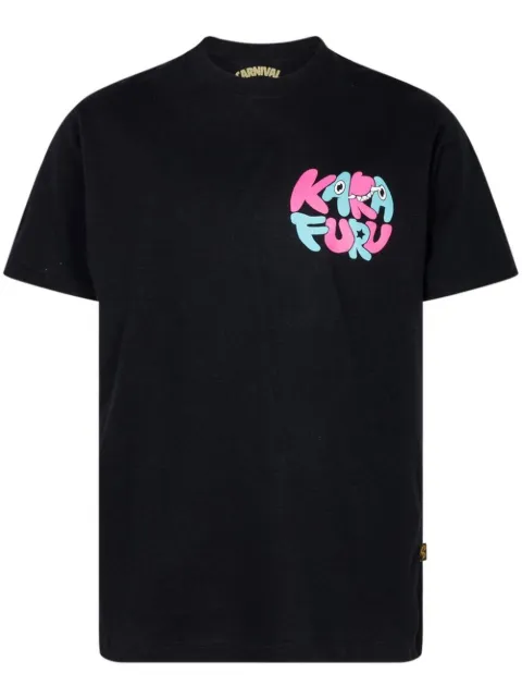 KARAFURU logo-print T-shirt Black KF001