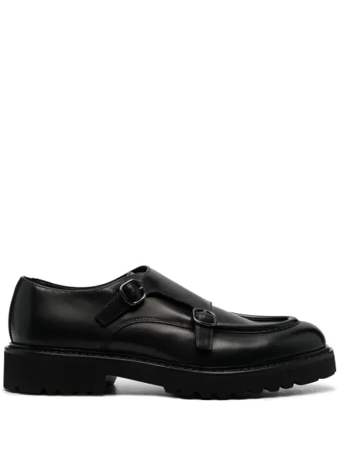 Doucal's double-buckle leather monk shoes Black DU2738PHILUF159NN00