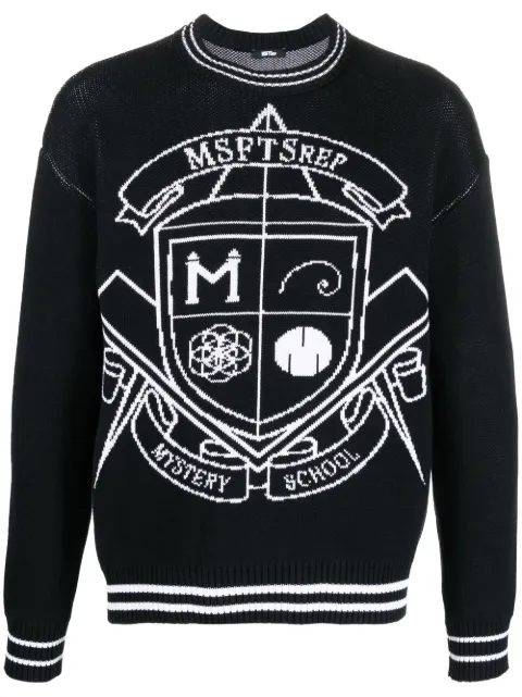 MSFTSrep intarsia-knit logo jumper Blue 33MSFM601226970