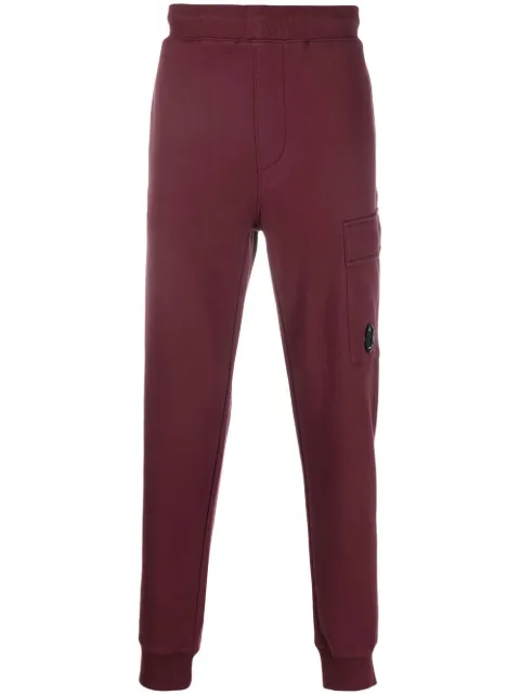 C.P. Company logo-patch track pants Red 13CMSP017A005086W589