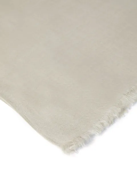 Brunello Cucinelli fine-knit frayed scarf Neutrals MSC924059C9504