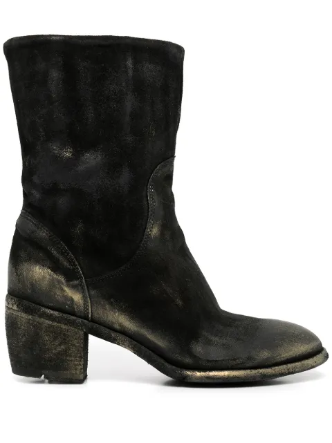 Madison Maison metallic-effect mid-calf boots Black AH26A
