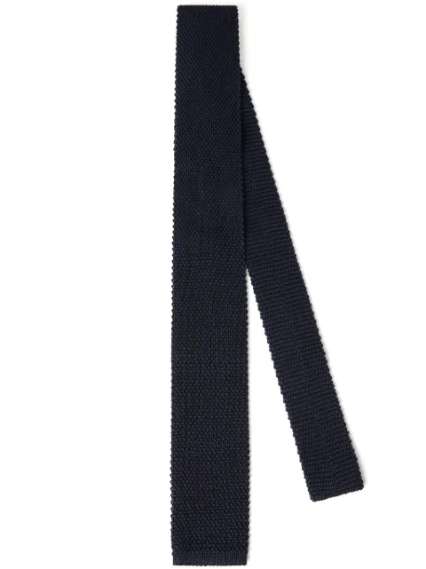 Brunello Cucinelli long fine-knit tie Blue MM8880018C9670