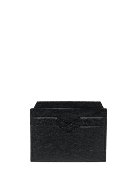 Valextra V-shape detail leather cardholder Black SGNL0077028L99CC99028NN