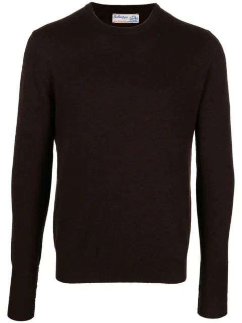 Ballantyne crew neck cashmere jumper Brown W2P00012K00