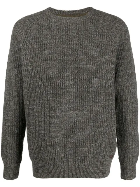 Barbour ribbed-knit long-sleeve jumper Green MKN1113