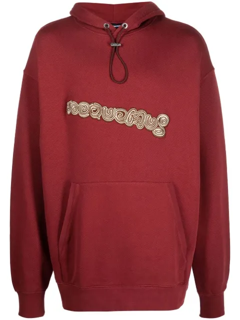 Jacquemus Le Sweatshirt Spirale hoodie Red 226JS0702088