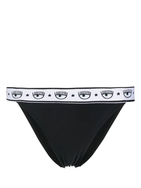Chiara Ferragni logo-waistband bikini bottoms Black A710452110555
