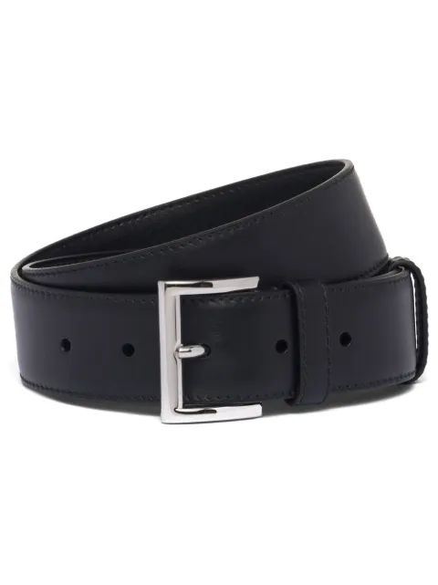 Prada triangle-logo leather belt Black 1CC5458NQ
