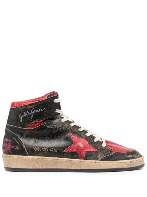 Golden Goose distressed high-top sneakers Black GMF00230F003285
