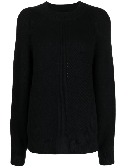 JOSEPH crew-neck knitted sweater Black JF006049