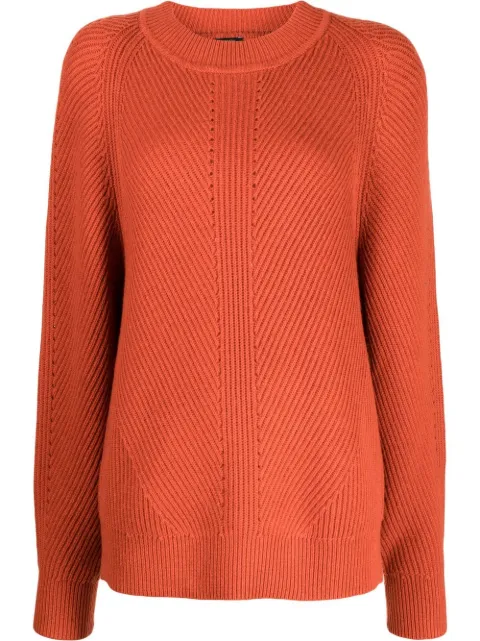 JOSEPH crew-neck knitted sweater Orange JF006049