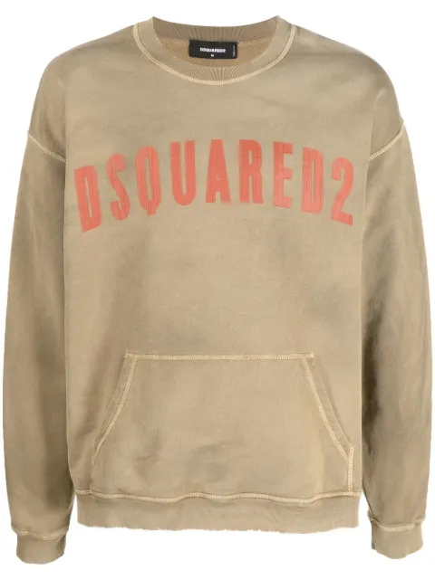DSQUARED2 logo-print detail sweatshirt Neutrals S71GU0531S25030