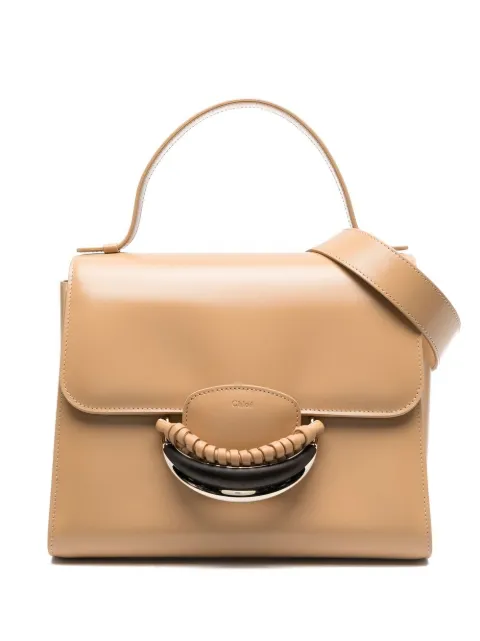 Chloé Kattie leather tote bag Neutrals CHC22AS499H27