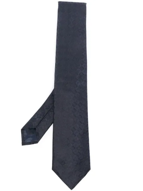 Emporio Armani logo-jacquard silk tie Blue 3400752R612