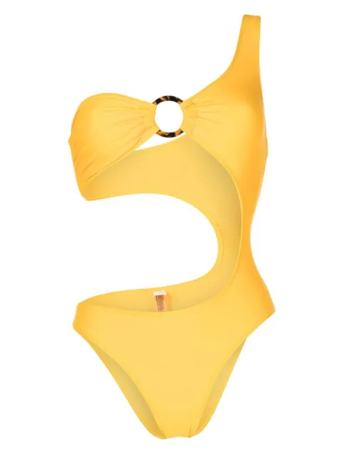 Solid & Striped The Astrid one-shoulder one-piece Yellow SU221055BTSS