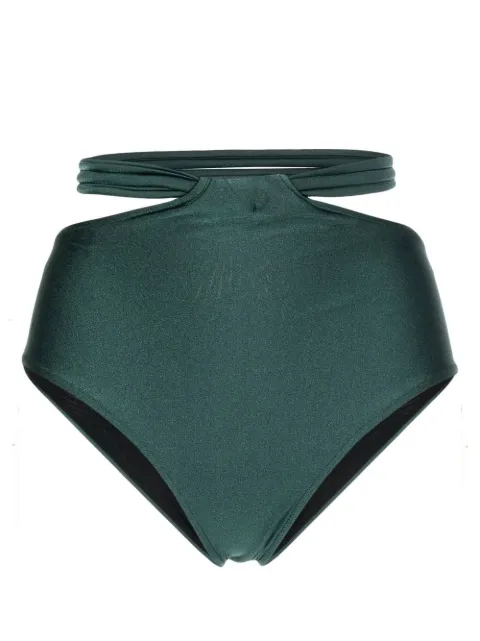 PatBO cut-out high-waisted bikini brief Green HOT21683US