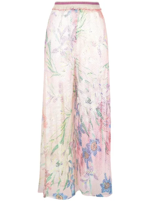 PatBO Iris mesh-panel trousers Multicolour CAL21549US